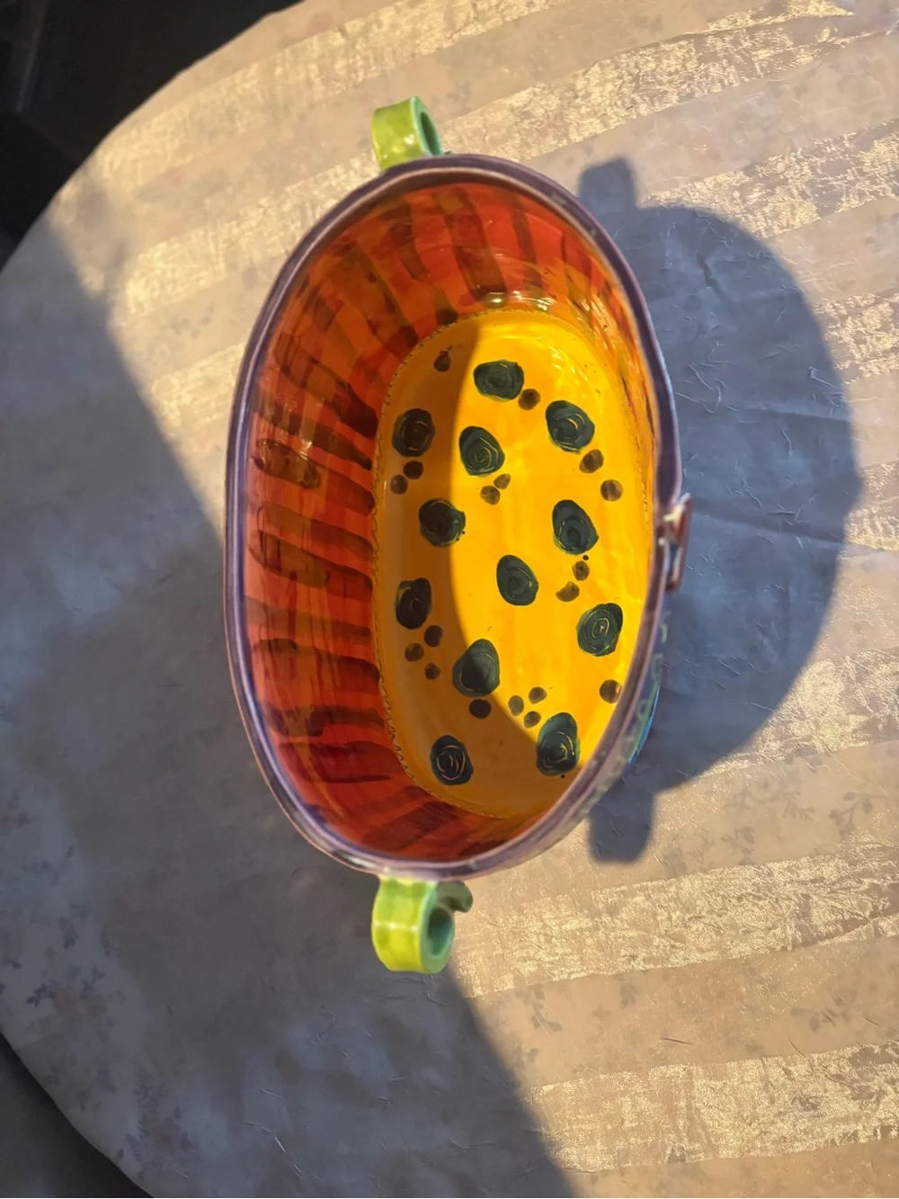 Hand-Painted Colorful Fish Ceramic Planter